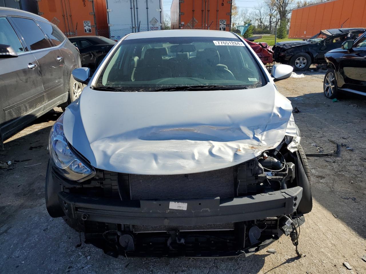 2013 Hyundai Elantra VIN KMHDH4AE7DU009753 Copart auction photo, front end damage thumbnail 5