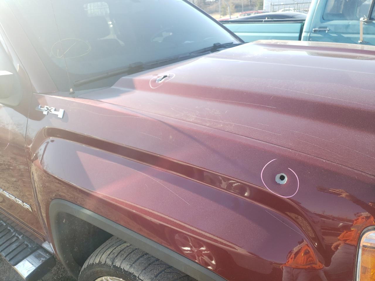 2014 GMC Sierra VIN 1GTV2UEH5EZ173974 Copart auction photo, side / vandalism damage thumbnail 9