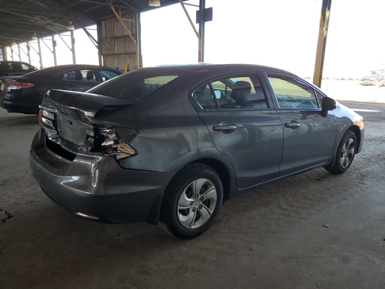 2013 Honda Civic VIN 19XFB2F51DE027255 Copart auction photo, rear end damage thumbnail 3