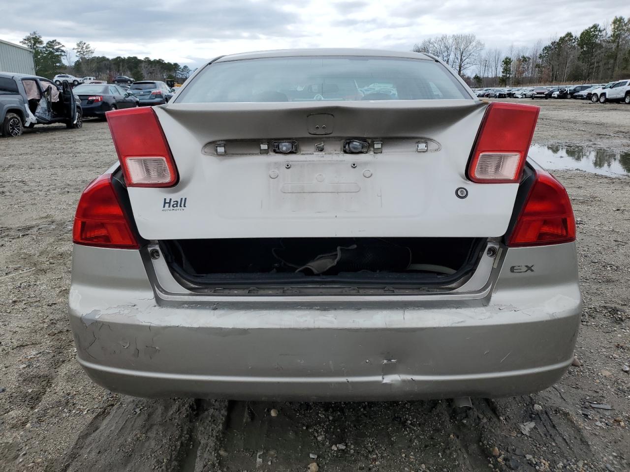 2001 Honda Civic VIN 1HGES26741L004411 Copart auction photo, front end / rear end damage thumbnail 6