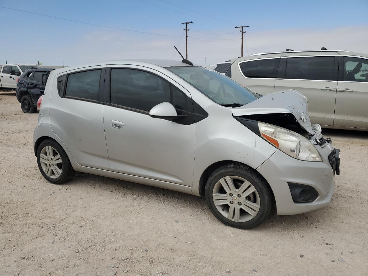 2015 Chevrolet Spark VIN KL8CD6S94FC727044 Copart auction photo, front end damage thumbnail 4