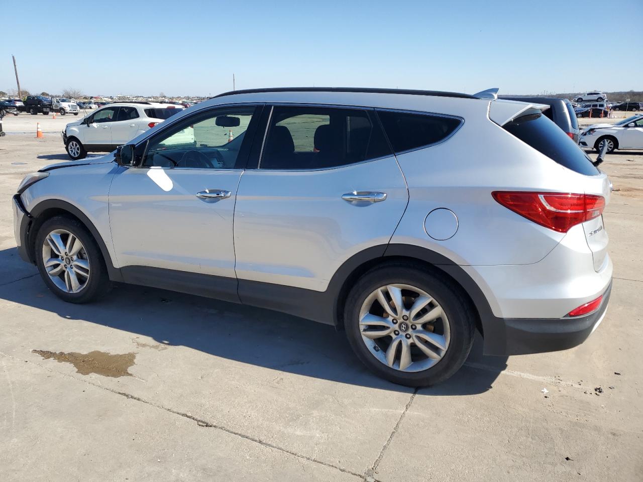 2014 Hyundai Santa Fe VIN 5XYZW3LA8EG153285 Copart auction photo, front end / side damage thumbnail 2