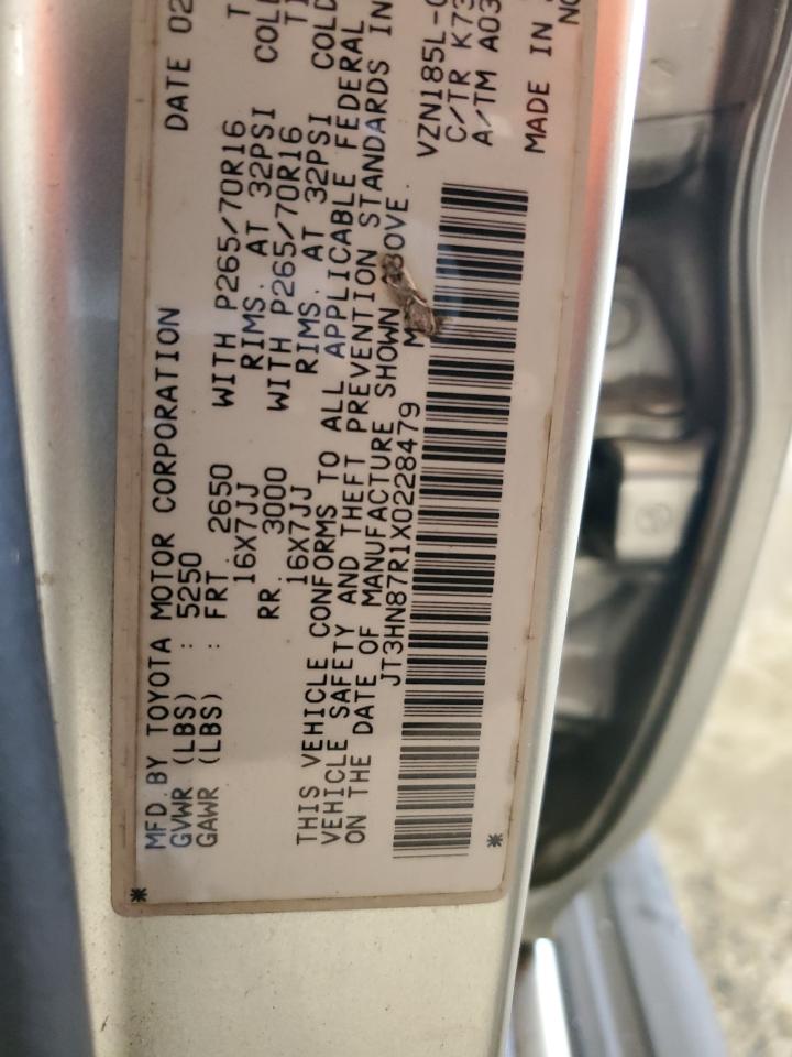 1999 Toyota 4Runner VIN JT3HN87R1X0228479 Copart auction photo, rollover damage thumbnail 14