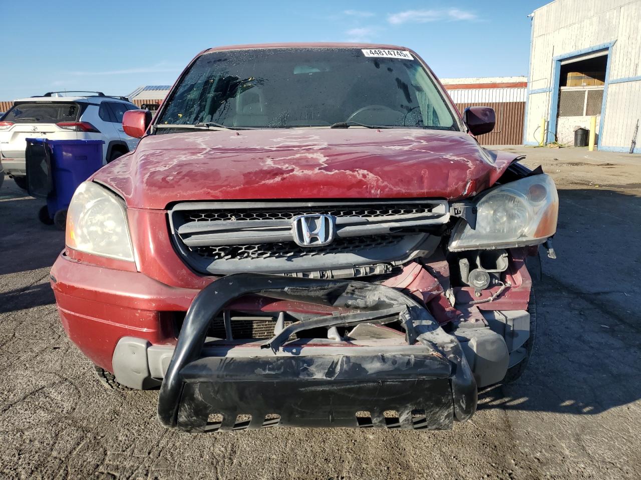 2003 Honda Pilot VIN 2HKYF18563H594043 Copart auction photo, front end / side damage thumbnail 5
