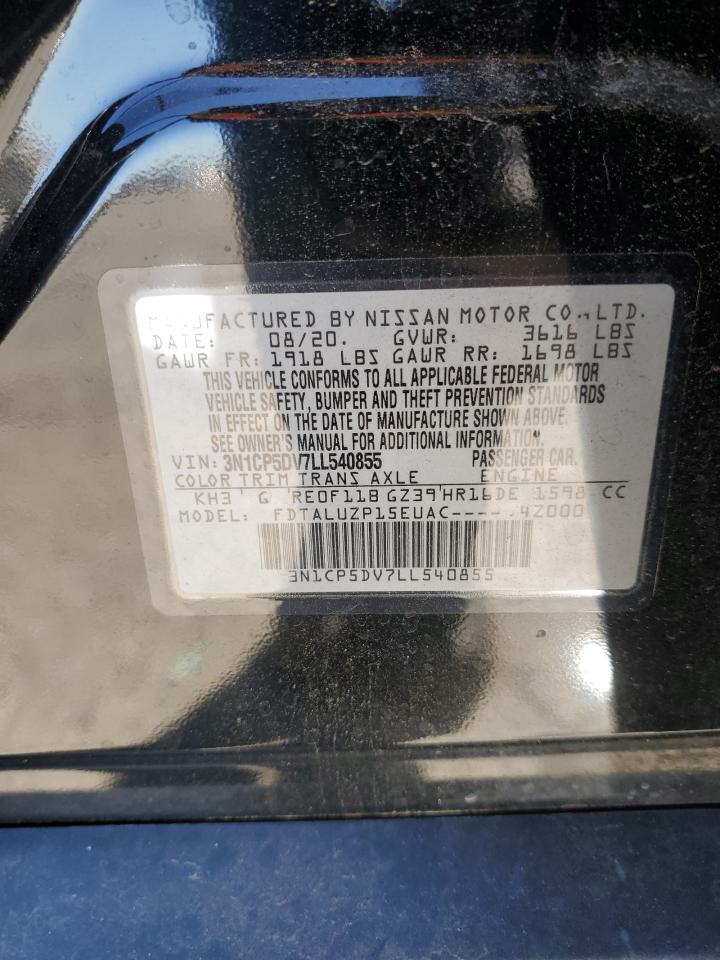 2020 Nissan Kicks VIN 3N1CP5DV7LL540855 Copart auction photo, front end damage thumbnail 12