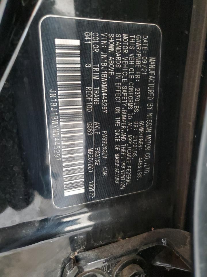 2021 Nissan Rogue VIN JN1BJ1BWXMW445297 Copart auction photo, all over damage thumbnail 14