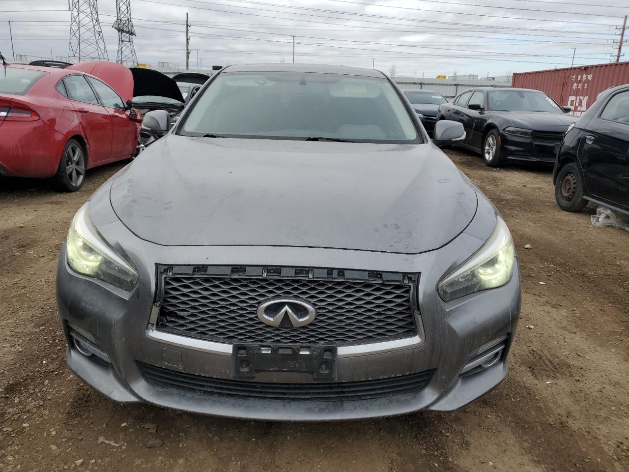2015 Infiniti Q50 VIN JN1BV7AR4FM397328 Copart auction photo, rear end / front end damage thumbnail 5