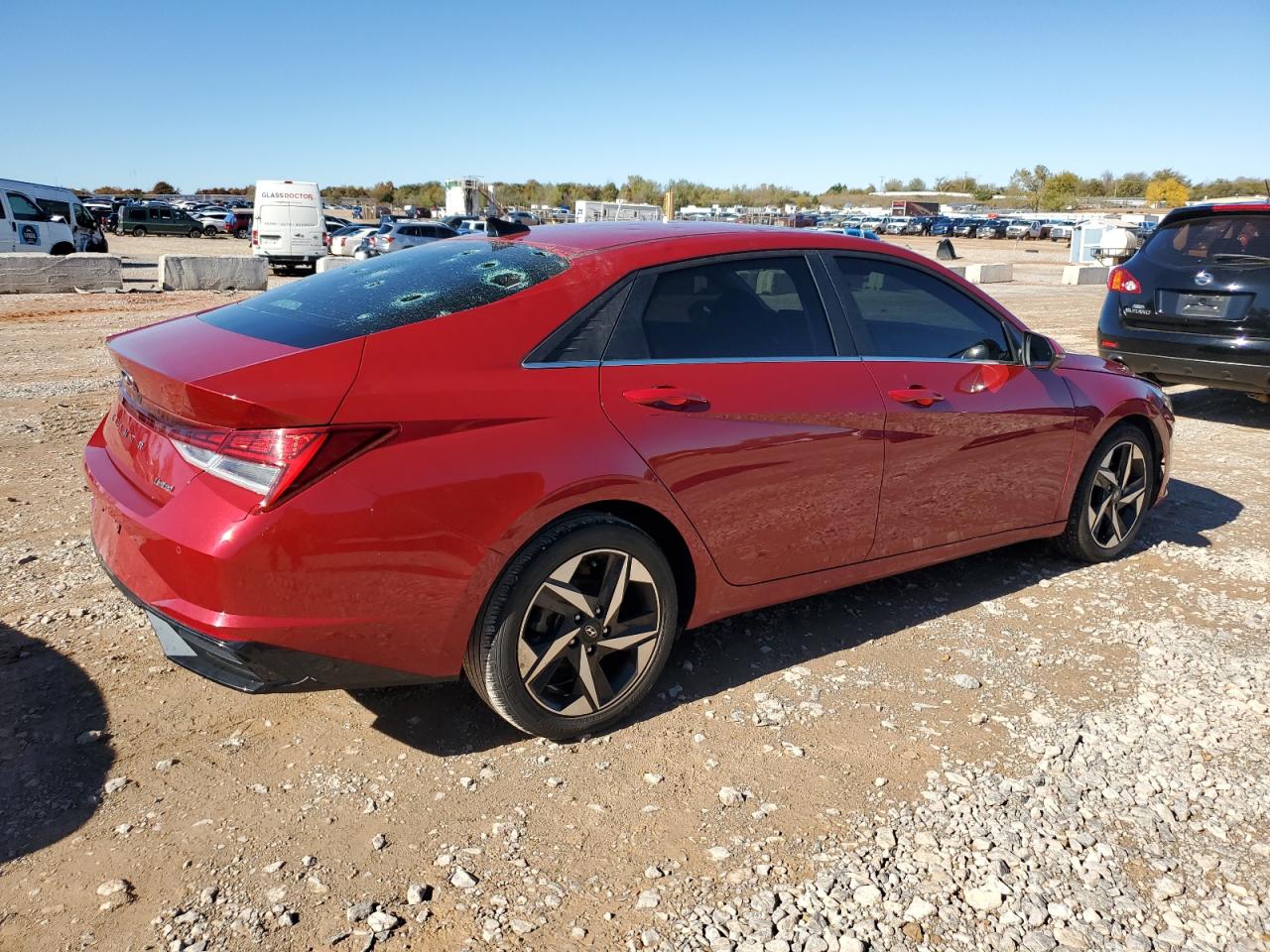2023 Hyundai Elantra VIN KMHLP4AG9PU383964 Copart auction photo, hail / minor dent/scratches damage thumbnail 3