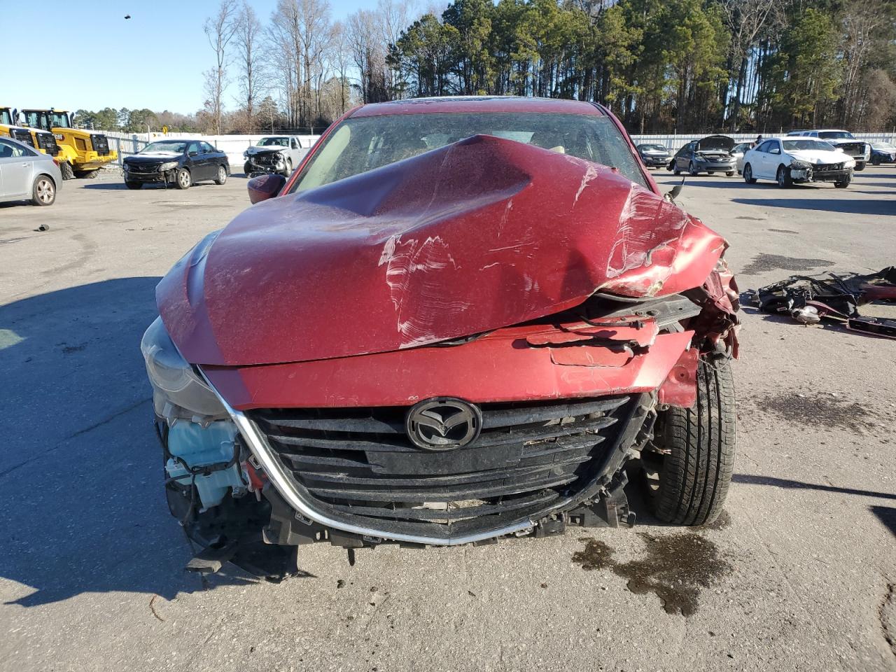 2015 Mazda 3 VIN JM1BM1M34F1268124 Copart auction photo, front end / side damage thumbnail 5