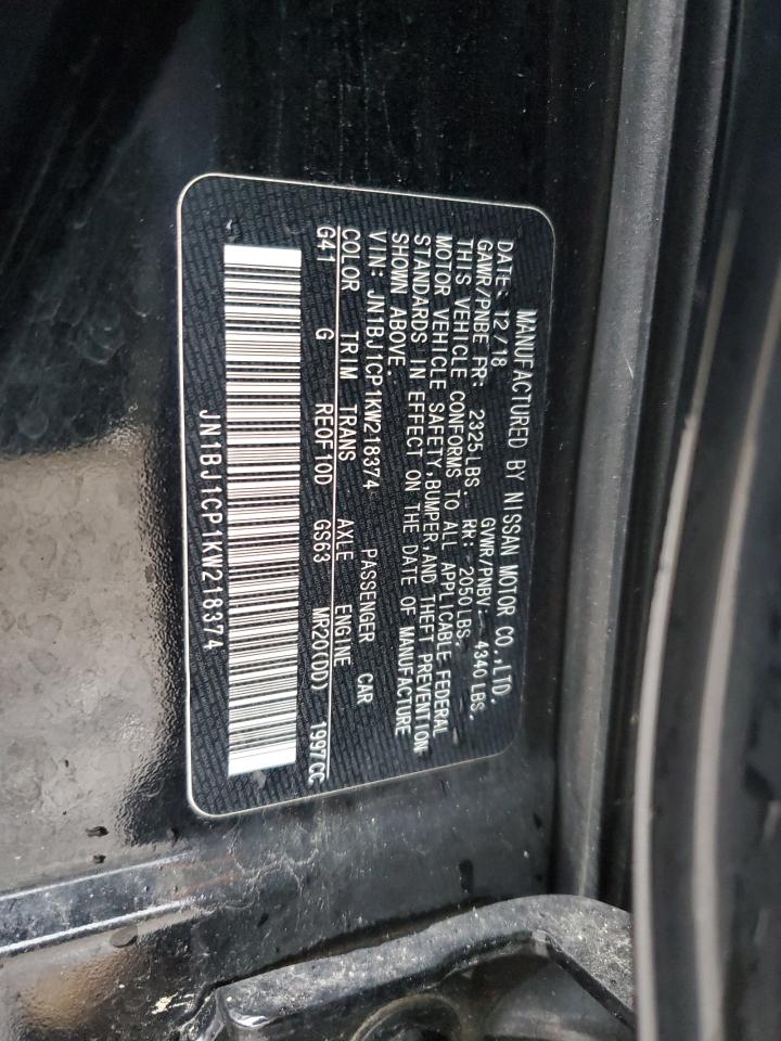2019 Nissan Rogue VIN JN1BJ1CP1KW218374 Copart auction photo, all over damage thumbnail 13