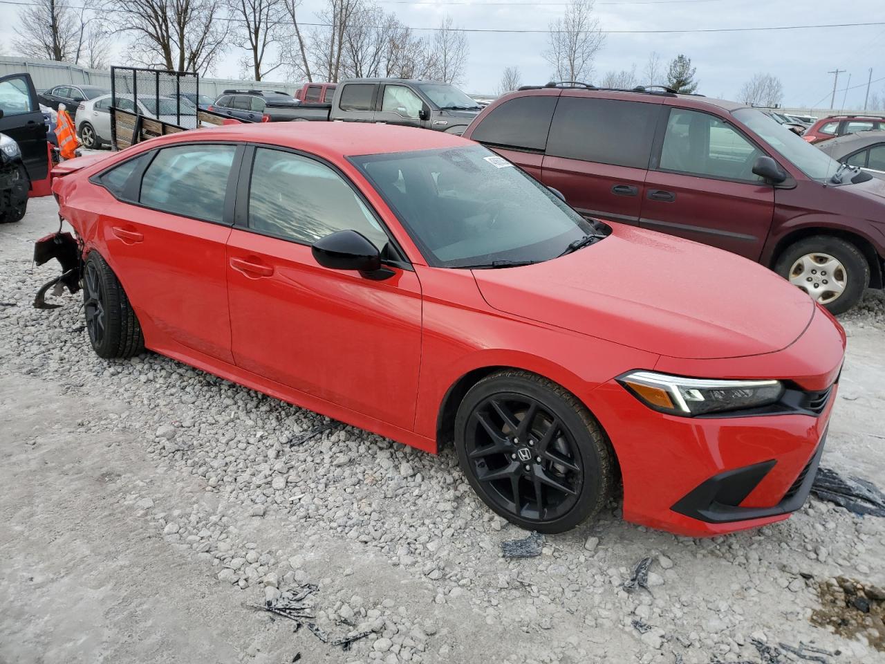 2023 Honda Civic VIN 2HGFE2F52PH513428 Copart auction photo, rear end damage thumbnail 4