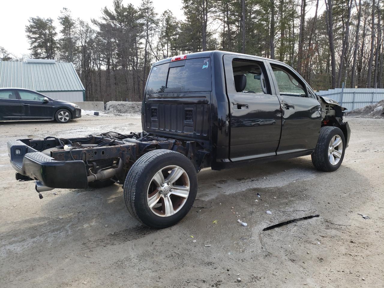 2014 RAM 1500 VIN 1C6RR7MT3ES394638 Copart auction photo, side / front end damage thumbnail 3