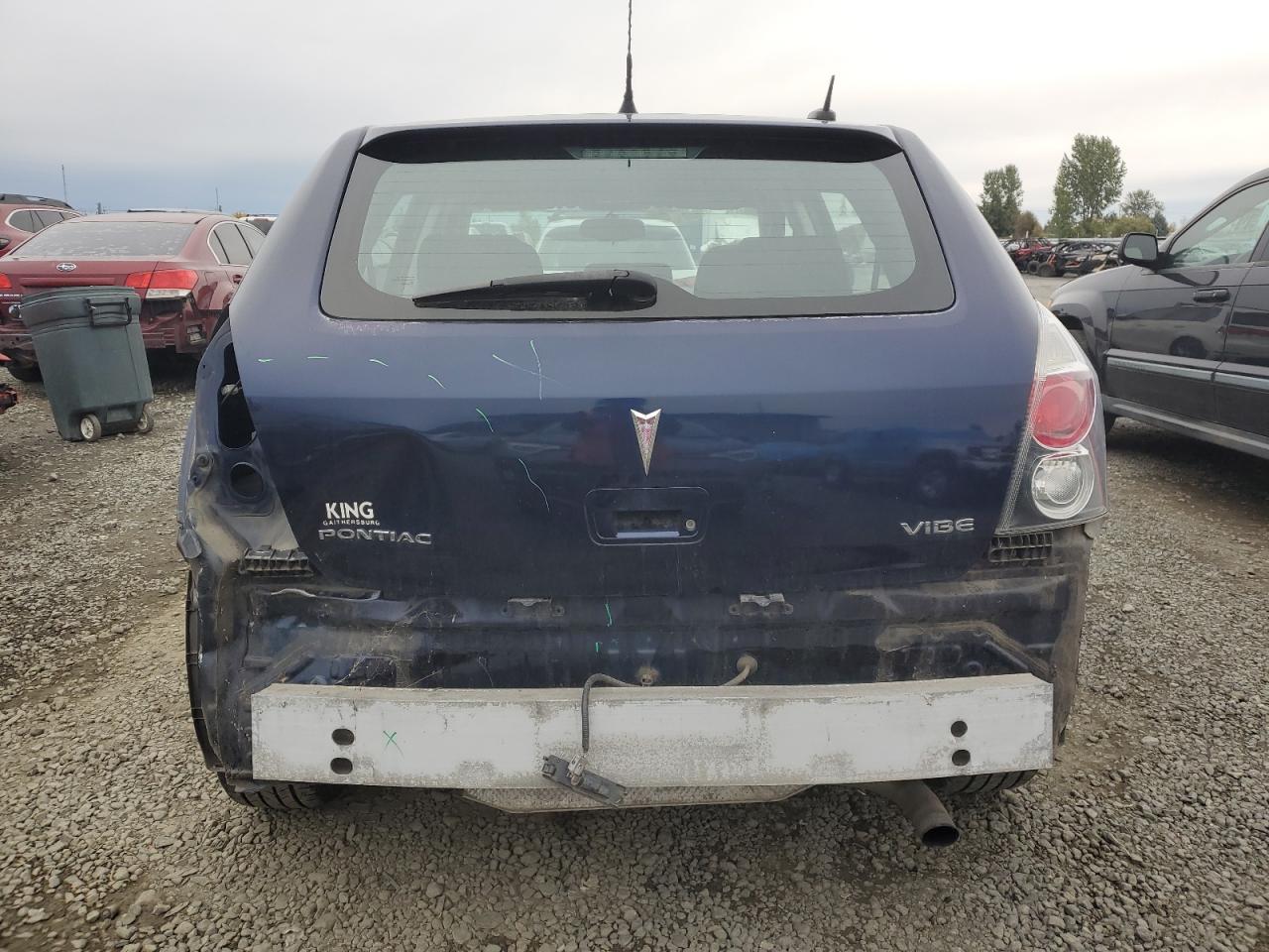 2010 Pontiac Vibe VIN 5Y2SP6E06AZ407043 Copart auction photo, rear end damage thumbnail 6
