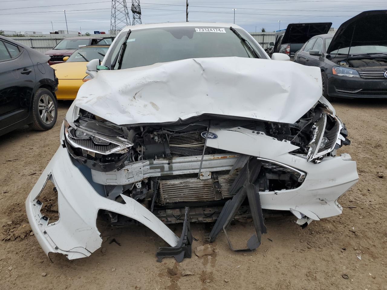 2020 Ford Fusion VIN 3FA6P0D98LR173788 Copart auction photo, front end / side damage thumbnail 5