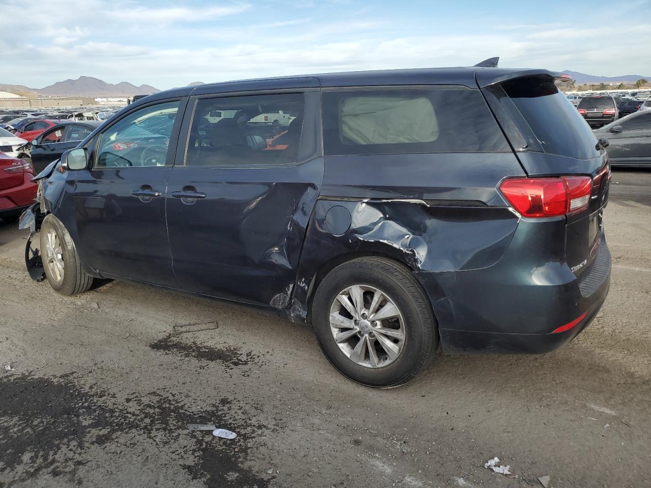 2017 KIA Sedona VIN KNDMB5C18H6244792 Copart auction photo, all over damage thumbnail 2