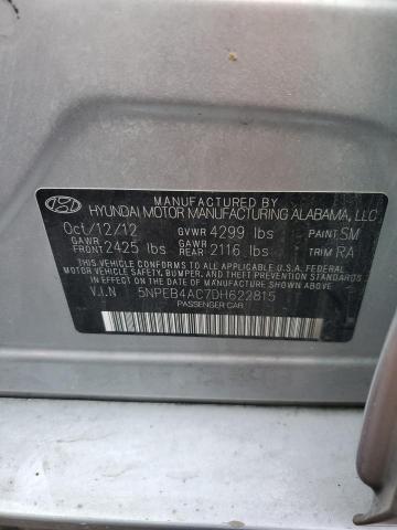 2013 Hyundai Sonata VIN 5NPEB4AC7DH622815 Copart auction photo, front end damage thumbnail 12