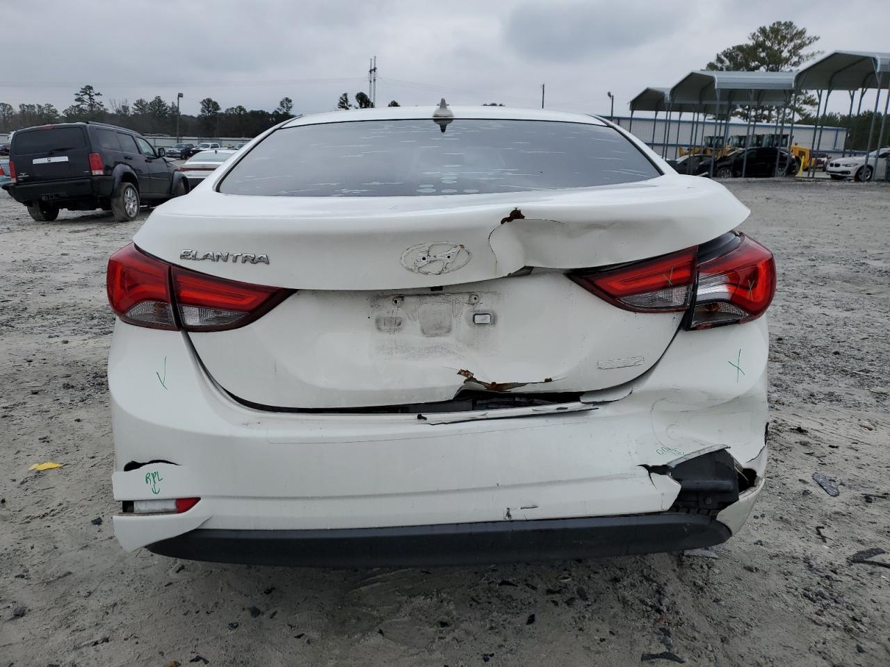2015 Hyundai Elantra VIN 5NPDH4AE6FH628894 Copart auction photo, rear end / side damage thumbnail 6