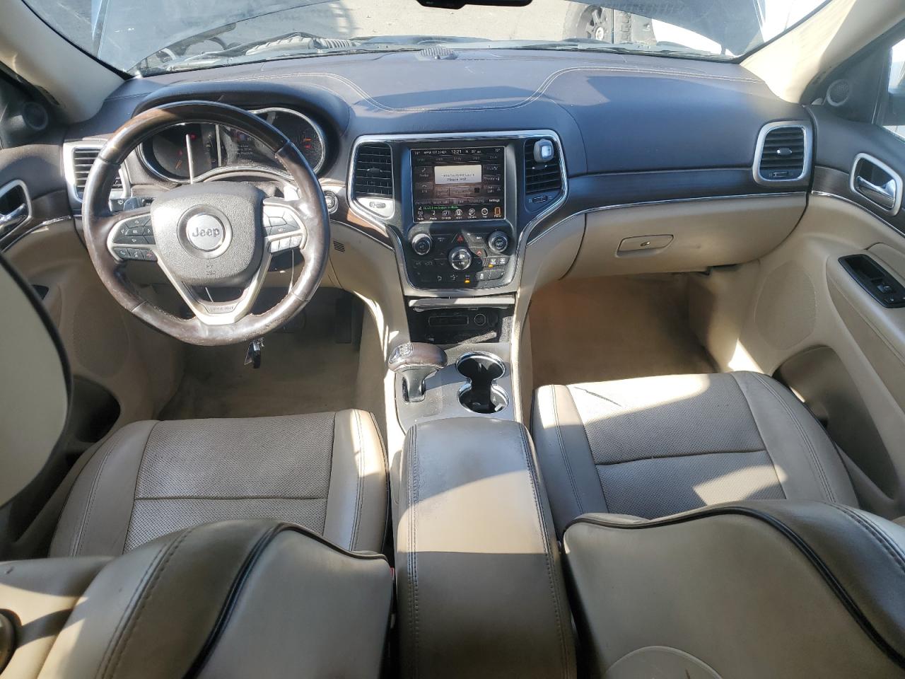 2014 Jeep Grand Cherokee VIN 1C4RJFCG8EC437489 Copart auction photo, front end / undercarriage damage thumbnail 8