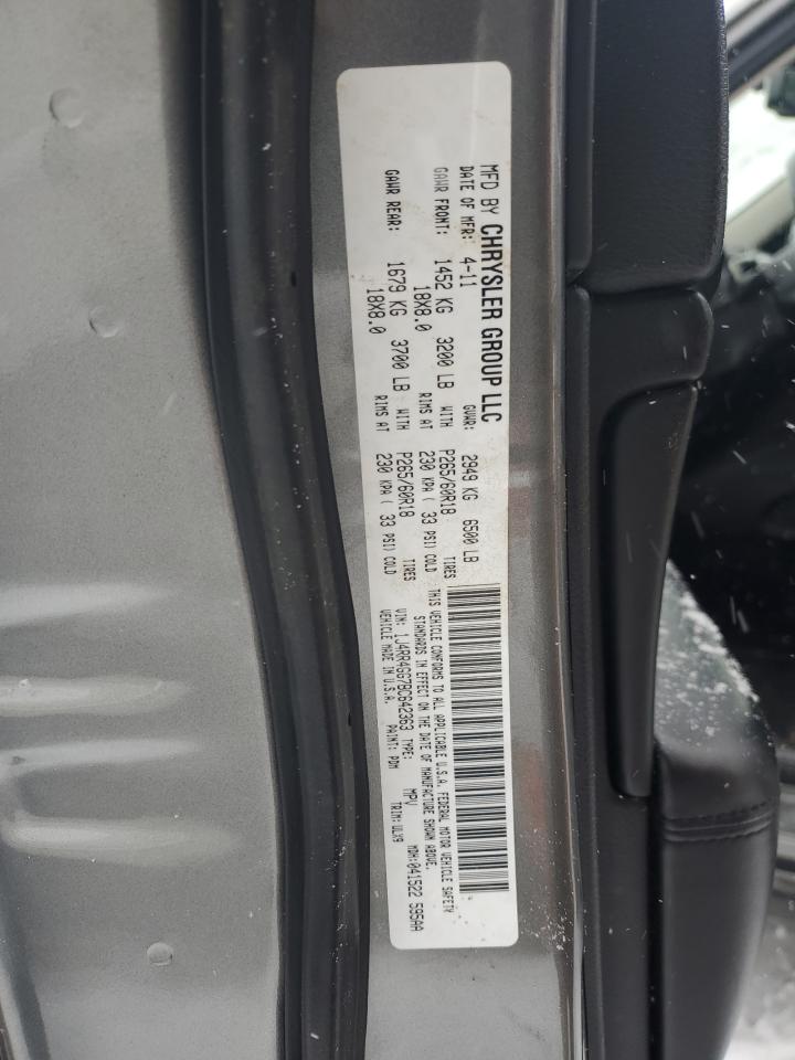 2011 Jeep Grand Cherokee VIN 1J4RR4GG7BC642363 Copart auction photo, front end damage thumbnail 15