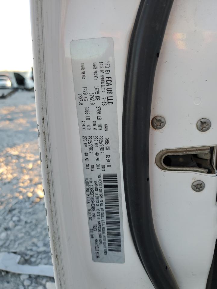 2016 RAM 1500 VIN 1C6RR6FT0GS403483 Copart auction photo, side damage thumbnail 12