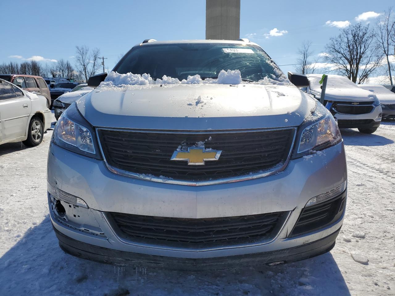 2015 Chevrolet Traverse VIN 1GNKVFKD2FJ260763 Copart auction photo, side / front end damage thumbnail 5