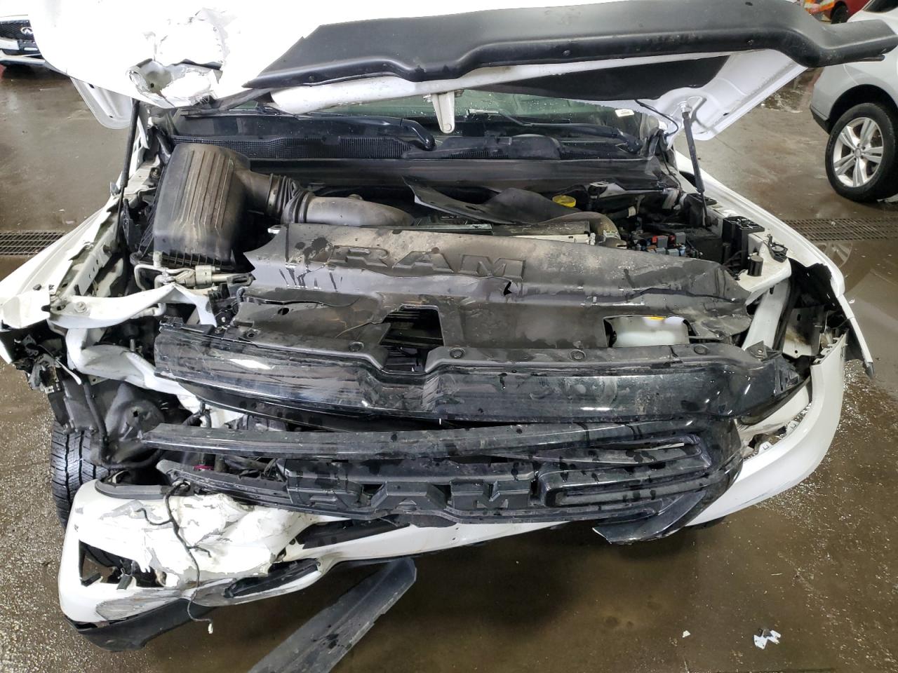 2022 RAM 1500 VIN 1C6SRFRT9NN387423 Copart auction photo, front end / side damage thumbnail 12