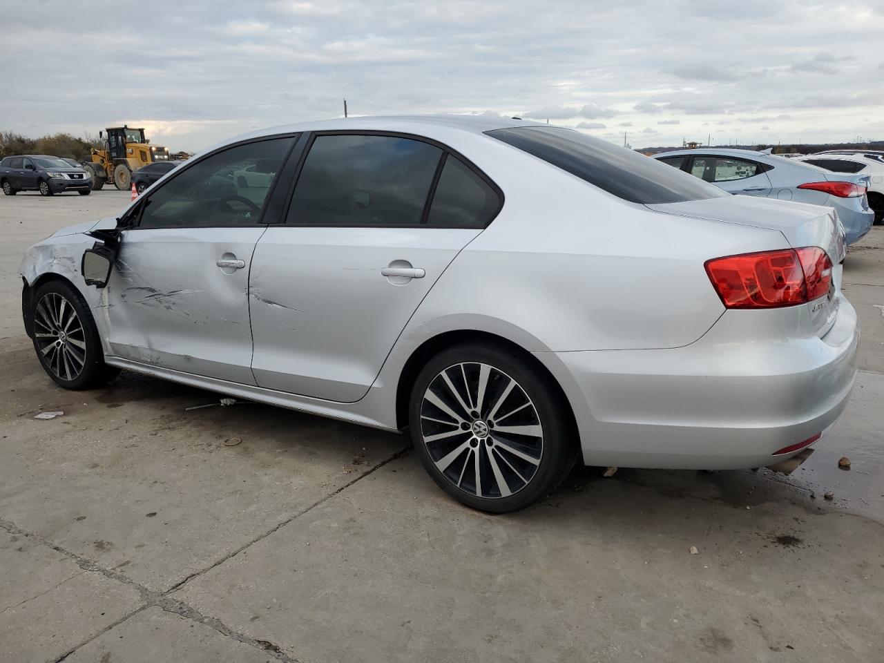 2014 Volkswagen Jetta VIN 3VW2K7AJ0EM311044 Copart auction photo, side / front end damage thumbnail 2