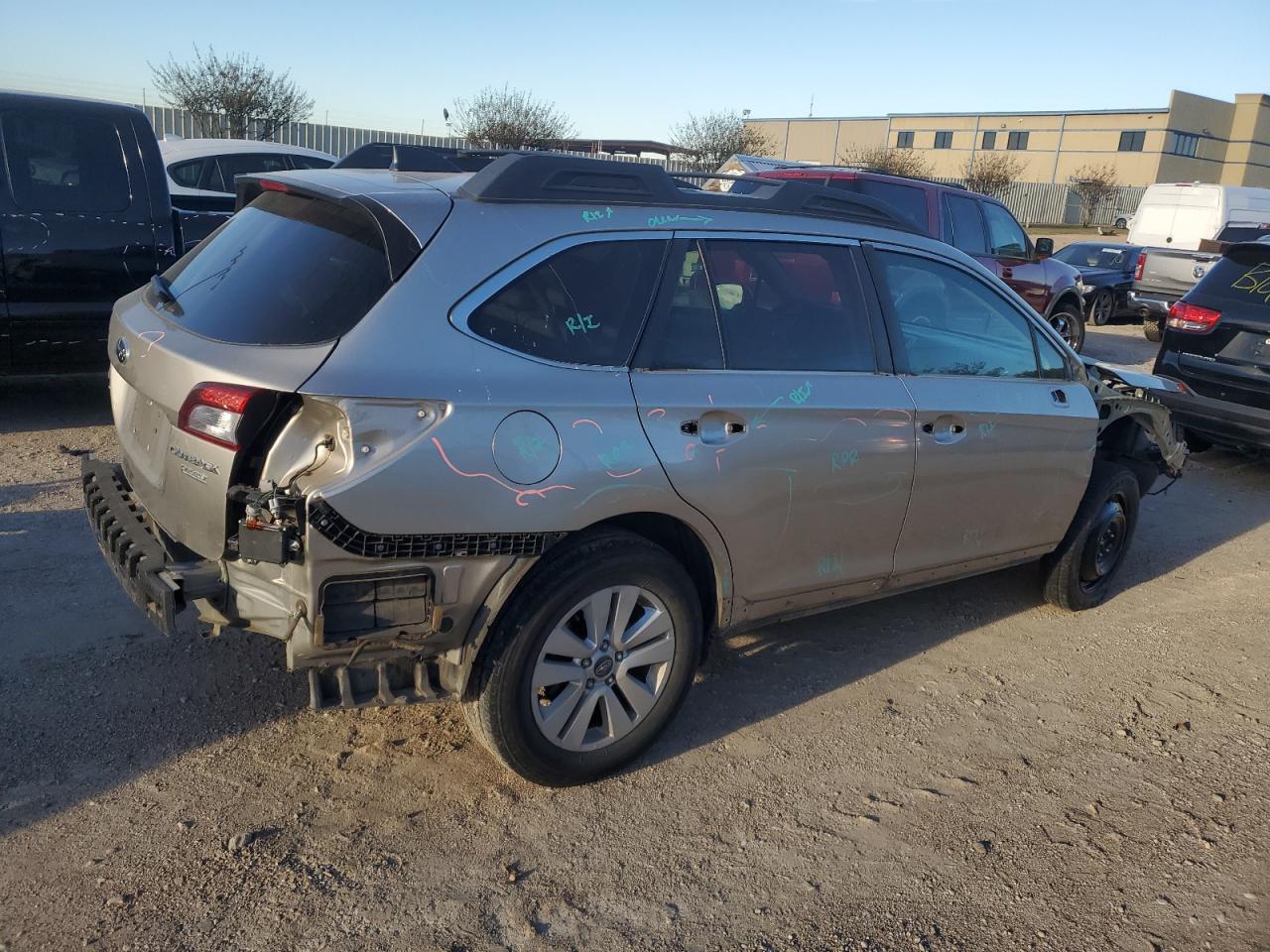 2017 Subaru Outback VIN 4S4BSAHC2H3364255 Copart auction photo, front end / rear end damage thumbnail 3