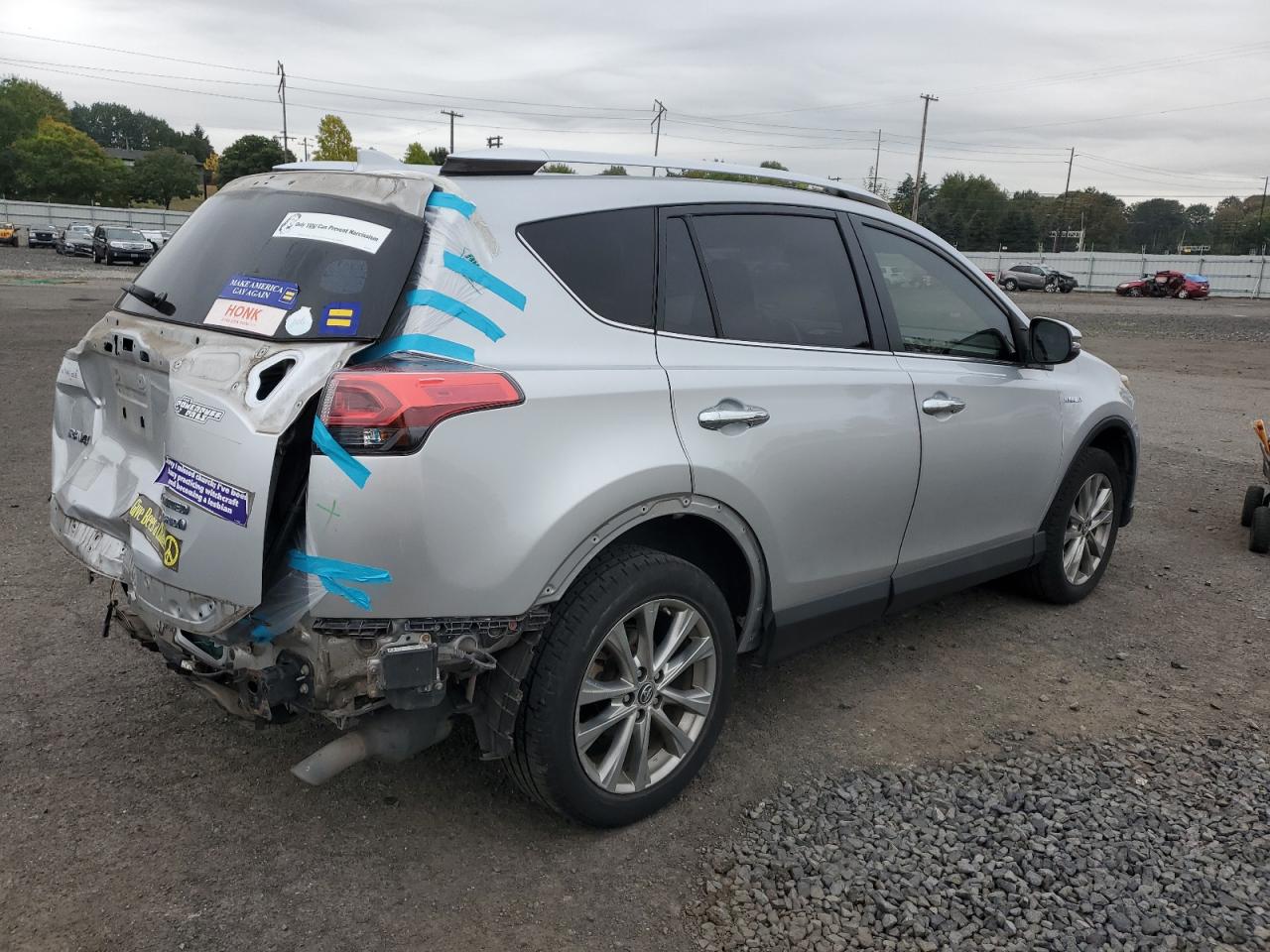 2016 Toyota RAV 4 VIN JTMDJREV5GD024840 Copart auction photo, rear end / front end damage thumbnail 3