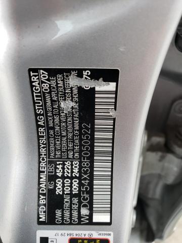2008 Mercedes-Benz C-klasse VIN WDDGF54X38F050522 Copart auction photo, undercarriage / front end damage thumbnail 12