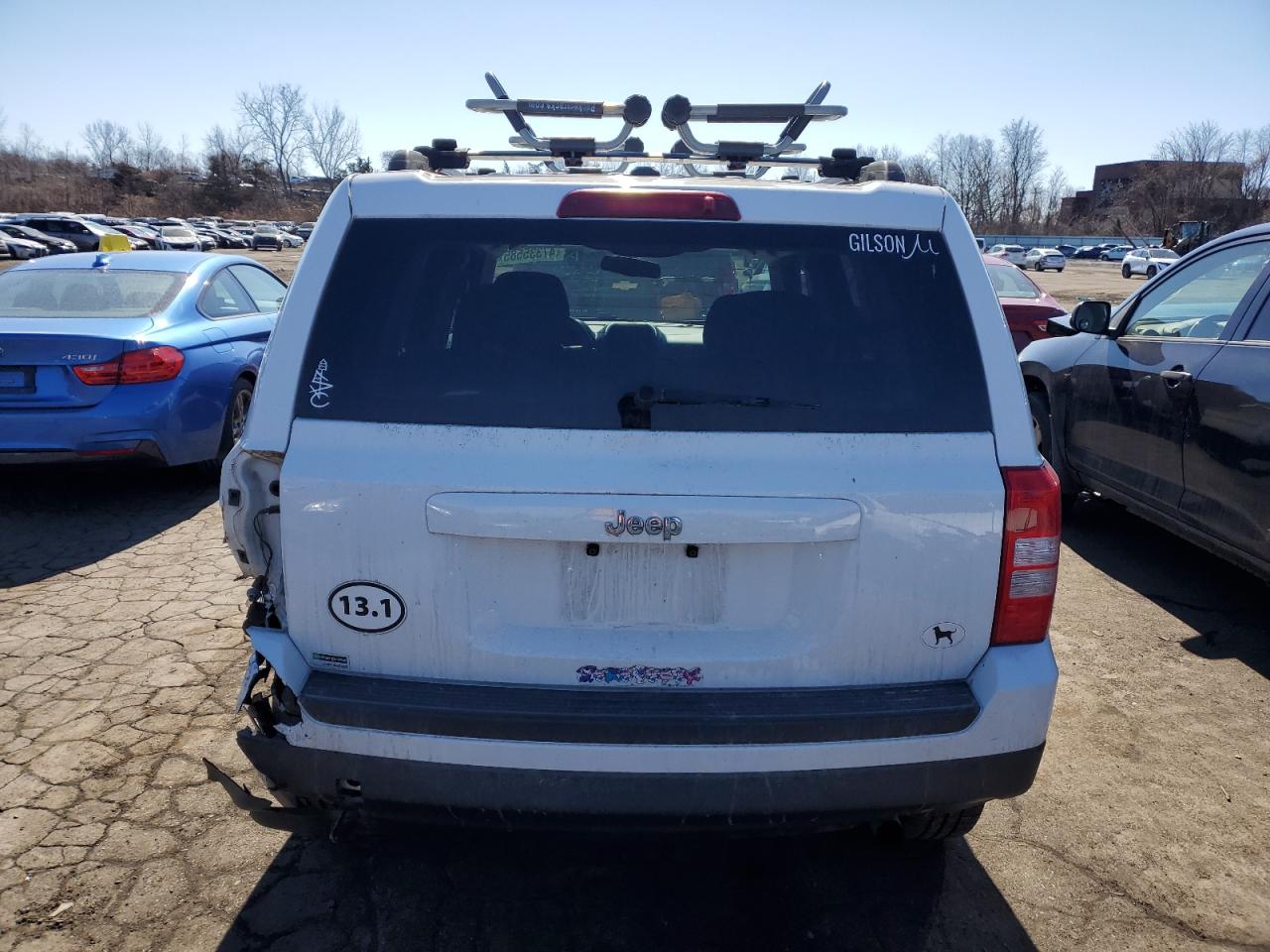 2016 Jeep Liberty (Patriot) VIN 1C4NJPBA8GD588797 Copart auction photo, rear end damage thumbnail 6