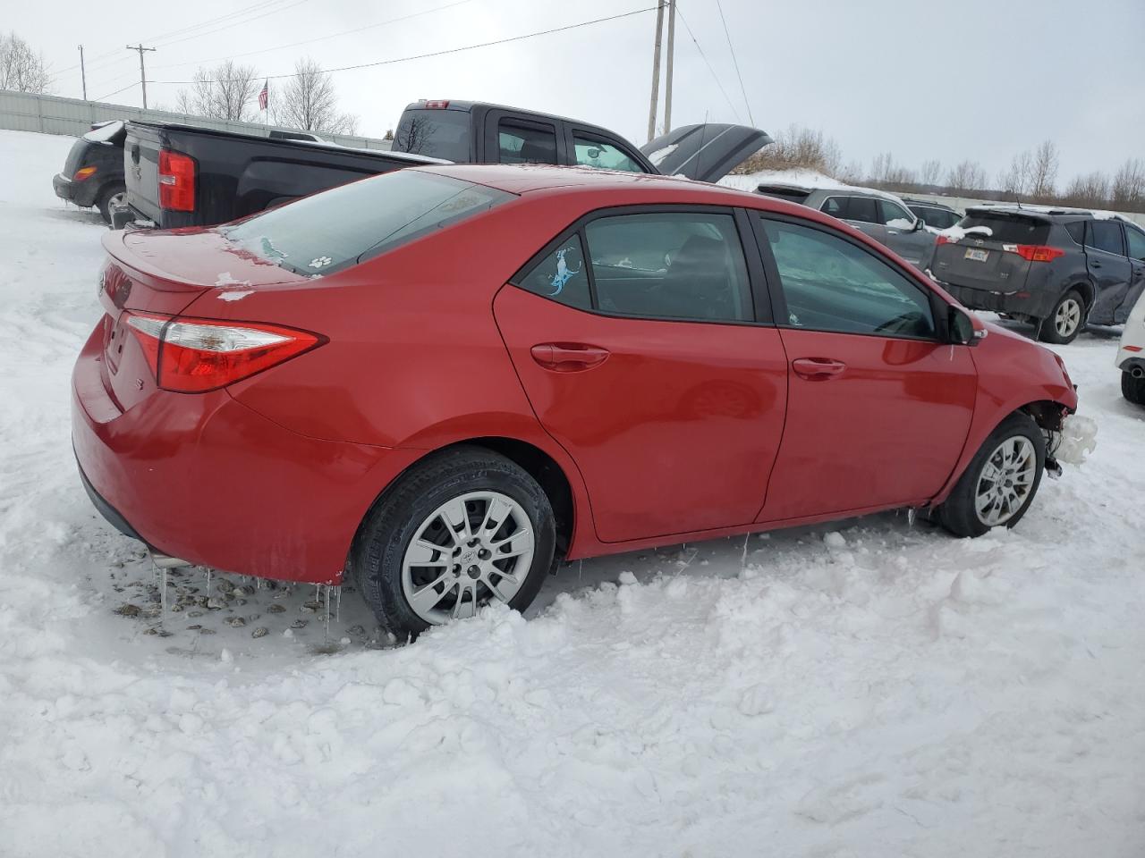 2016 Toyota Corolla VIN 5YFBURHE8GP417559 Copart auction photo, front end / side damage thumbnail 3