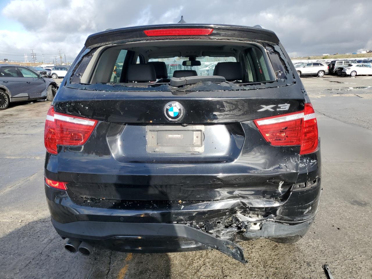 2017 BMW X3 VIN 5UXWZ7C55H0U45389 Copart auction photo, rear end / front end damage thumbnail 6