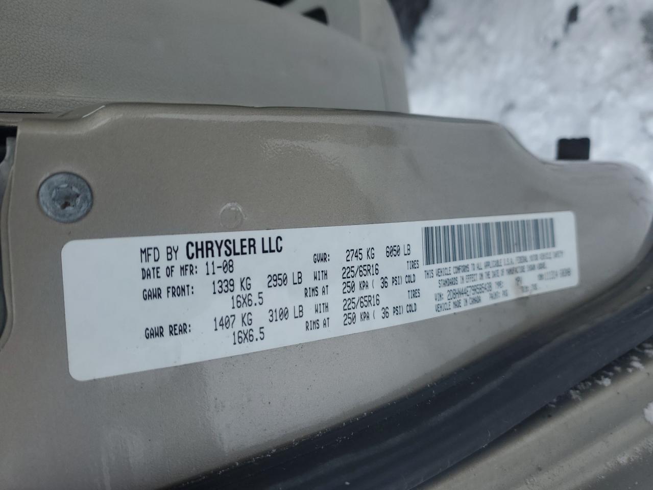 2009 Dodge Caravan VIN 2D8HN44E79R585438 Copart auction photo, front end damage thumbnail 13