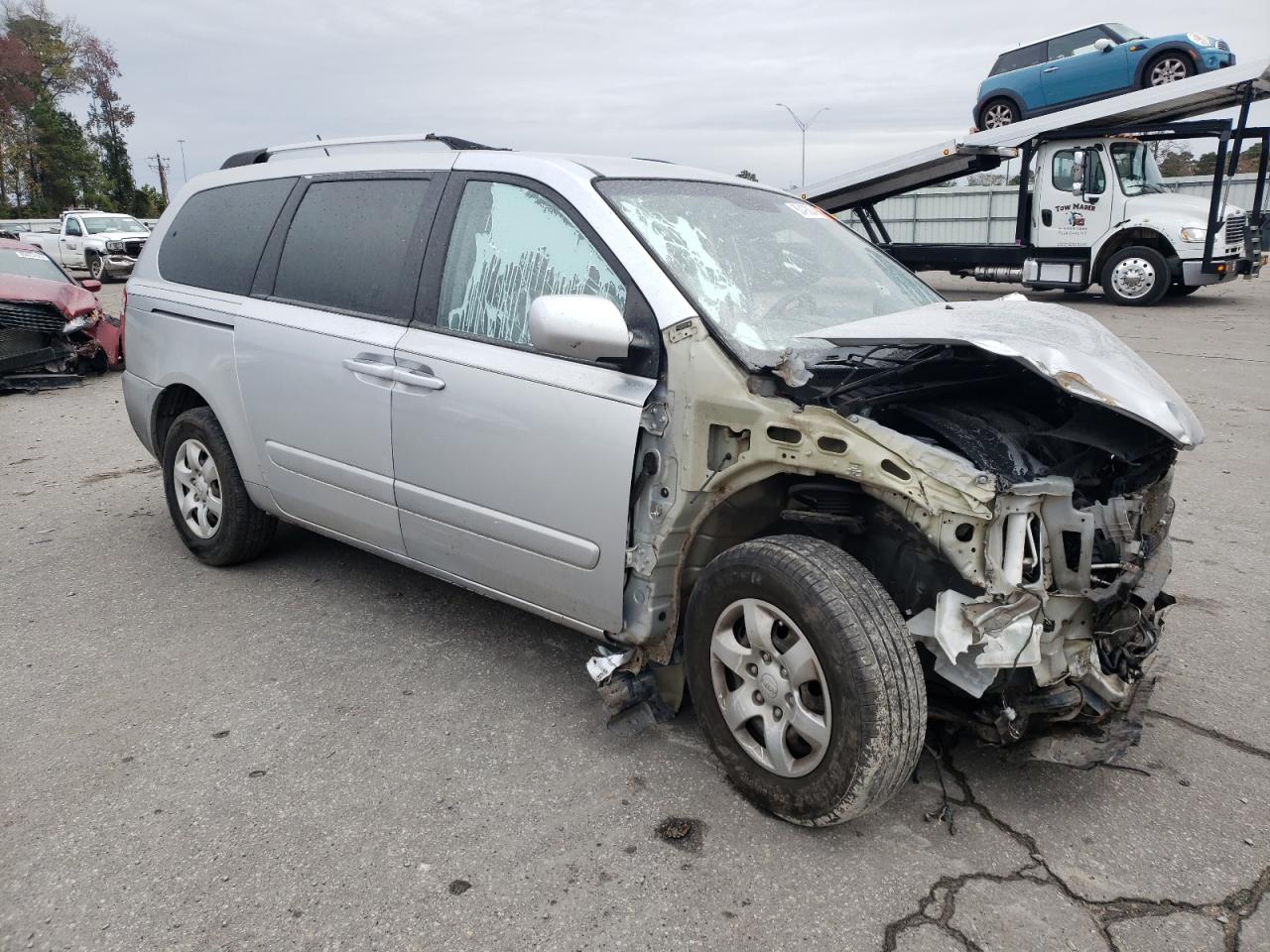 2010 KIA Sedona VIN KNDMG4C31A6341805 Copart auction photo, all over damage thumbnail 4