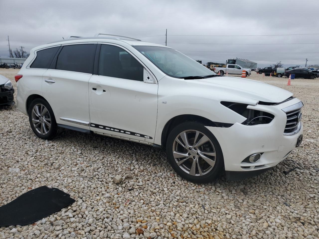 2015 Infiniti QX60 VIN 5N1AL0MNXFC530898 Copart auction photo, front end damage thumbnail 4