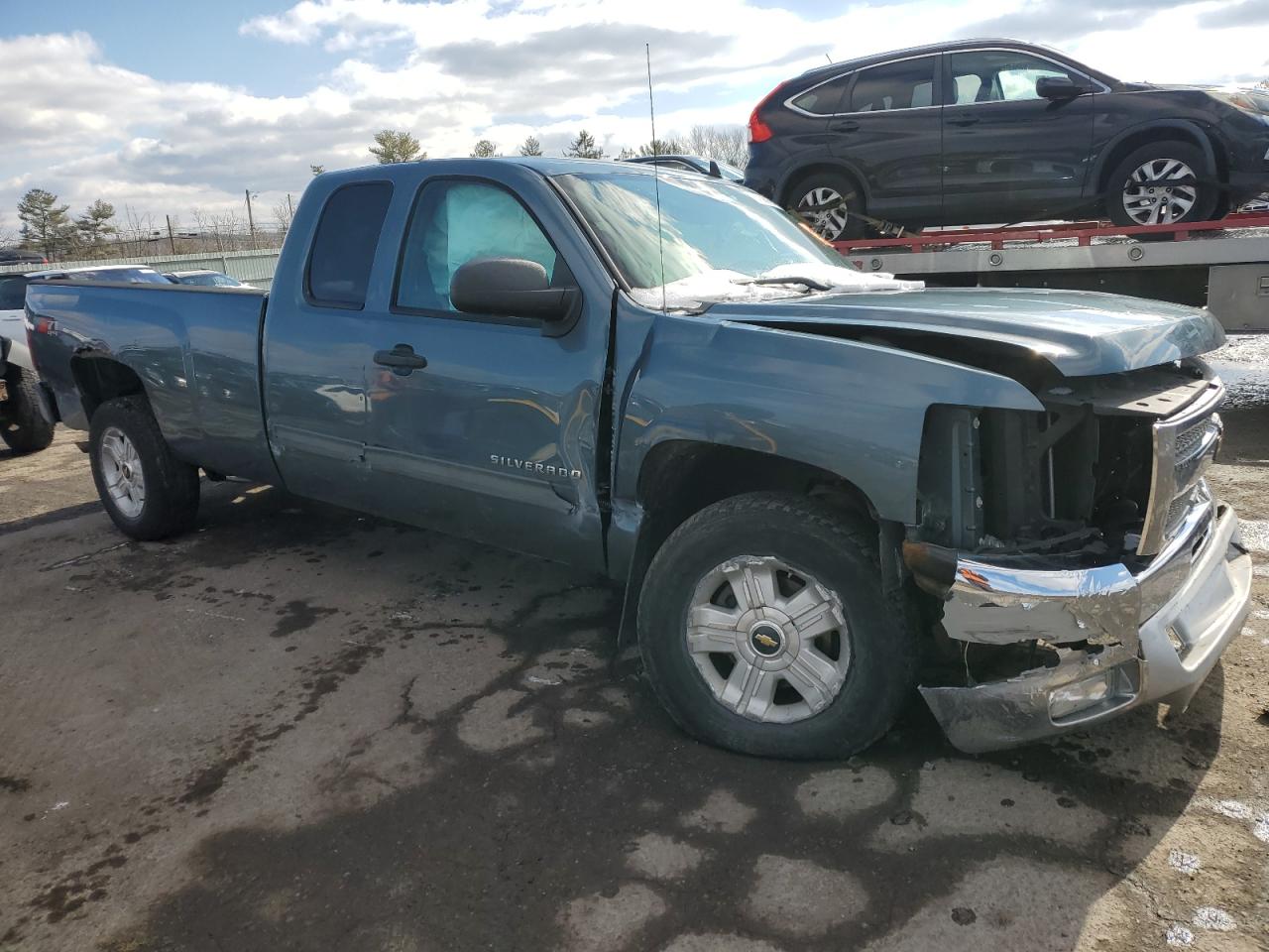 2013 Chevrolet Silverado VIN 1GCRKSE0XDZ309837 Copart auction photo, all over damage thumbnail 4