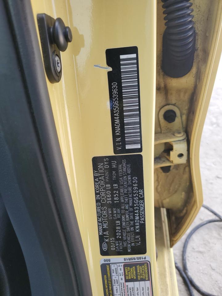 2016 KIA Rio VIN KNADM4A35G6539630 Copart auction photo, side / minor dent/scratches damage thumbnail 14