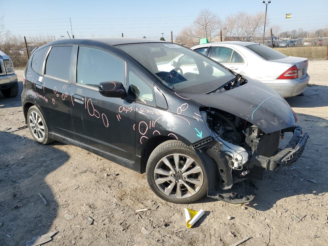 2013 Honda Fit VIN JHMGE8H51DC046339 Copart auction photo, front end / minor dent/scratches damage thumbnail 4