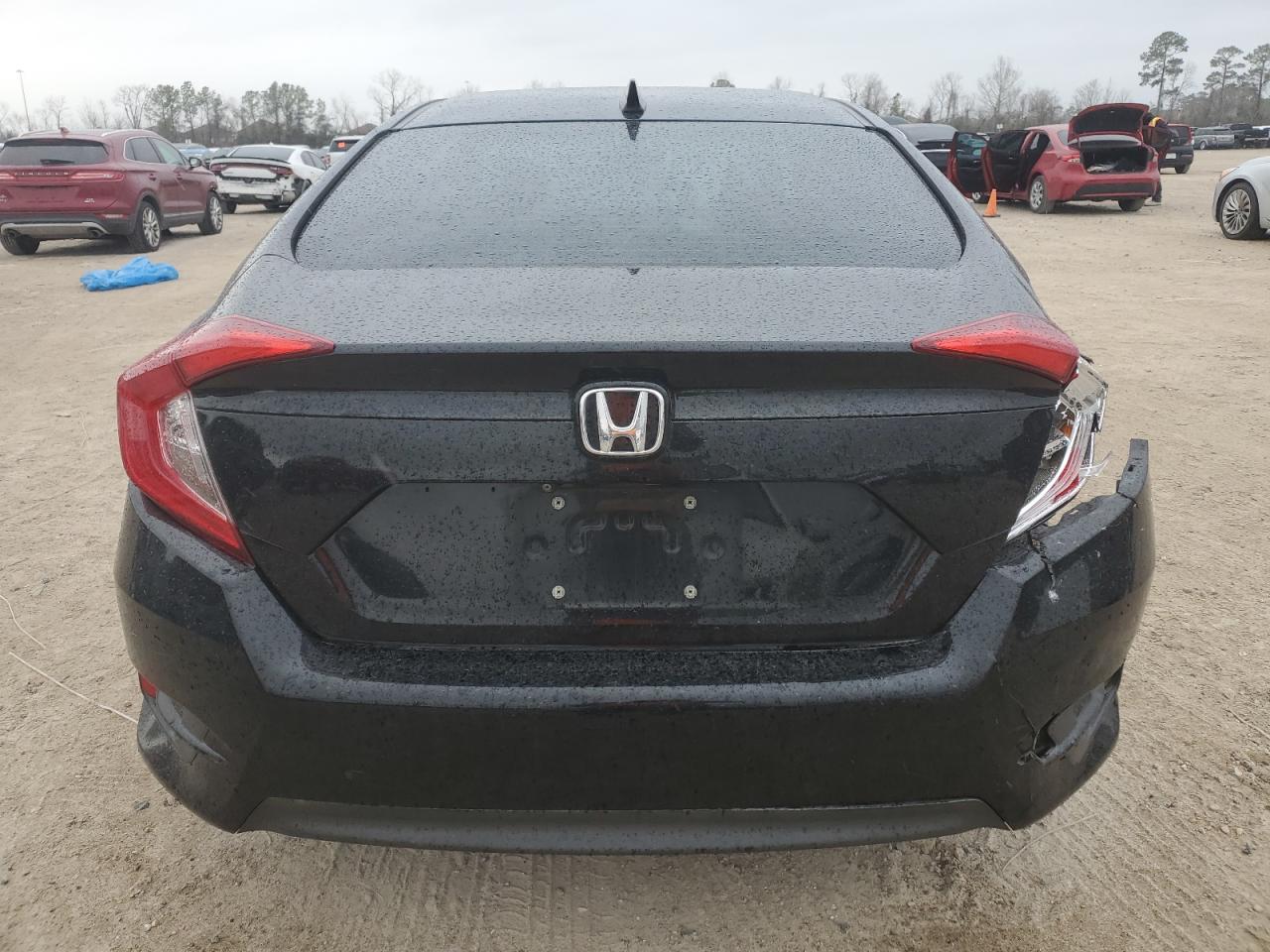 2018 Honda Civic VIN 2HGFC2F78JH597625 Copart auction photo, rear end / side damage thumbnail 6