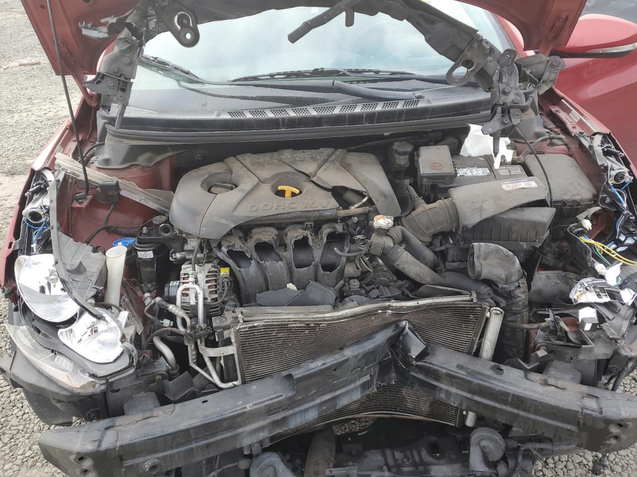2012 Hyundai Elantra VIN KMHDH4AE6CU314840 Copart auction photo, front end damage thumbnail 12