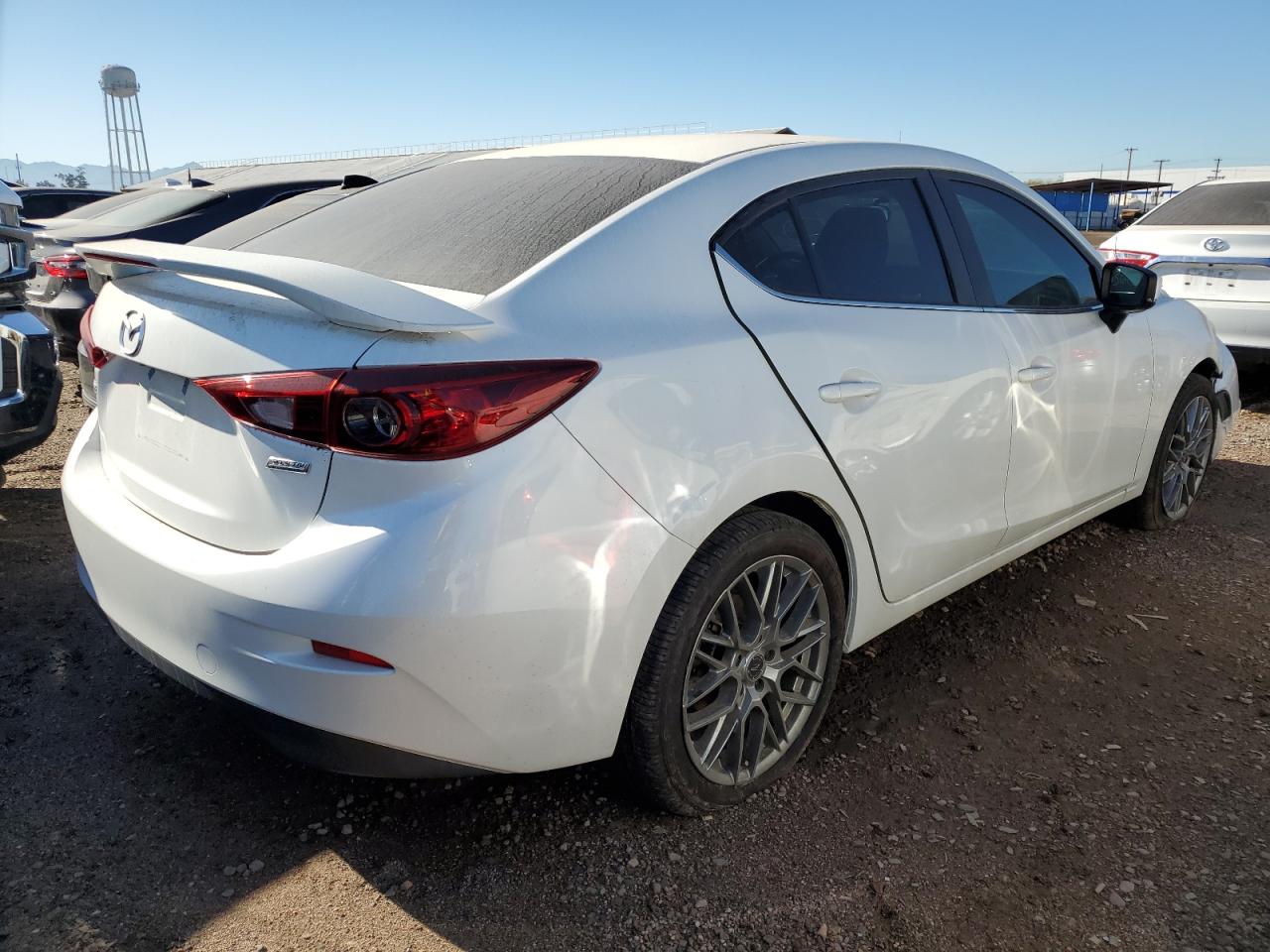 2017 Mazda 3 VIN 3MZBN1U74HM102060 Copart auction photo, side / front end damage thumbnail 4