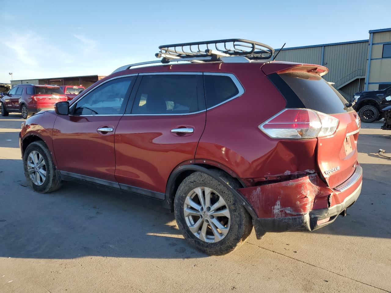 2014 Nissan Rogue VIN 5N1AT2MT6EC860644 Copart auction photo, front end / rear end damage thumbnail 2