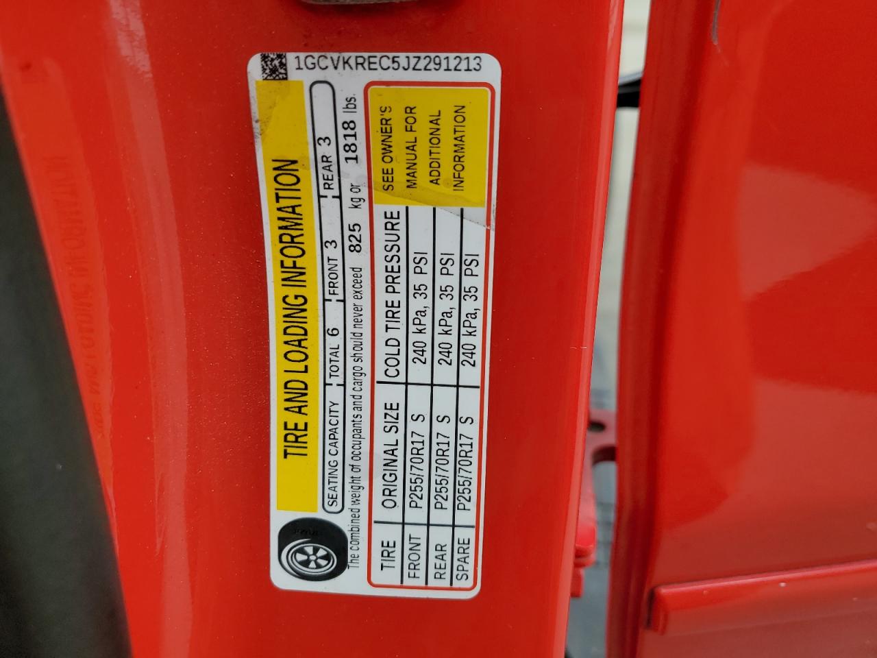 2018 Chevrolet Silverado VIN 1GCVKREC5JZ291213 Copart auction photo, front end damage thumbnail 14