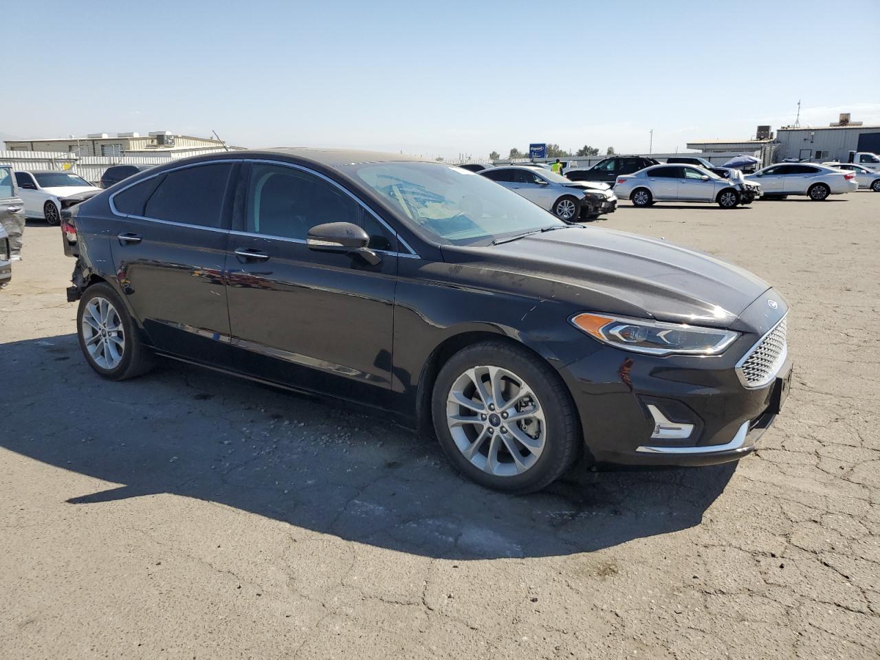2019 Ford Fusion VIN 3FA6P0SU8KR104282 Copart auction photo, rear end damage thumbnail 4