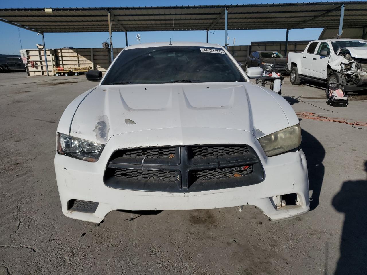 2014 Dodge Charger VIN 2C3CDXAT5EH126073 Copart auction photo, front end / rear end damage thumbnail 5