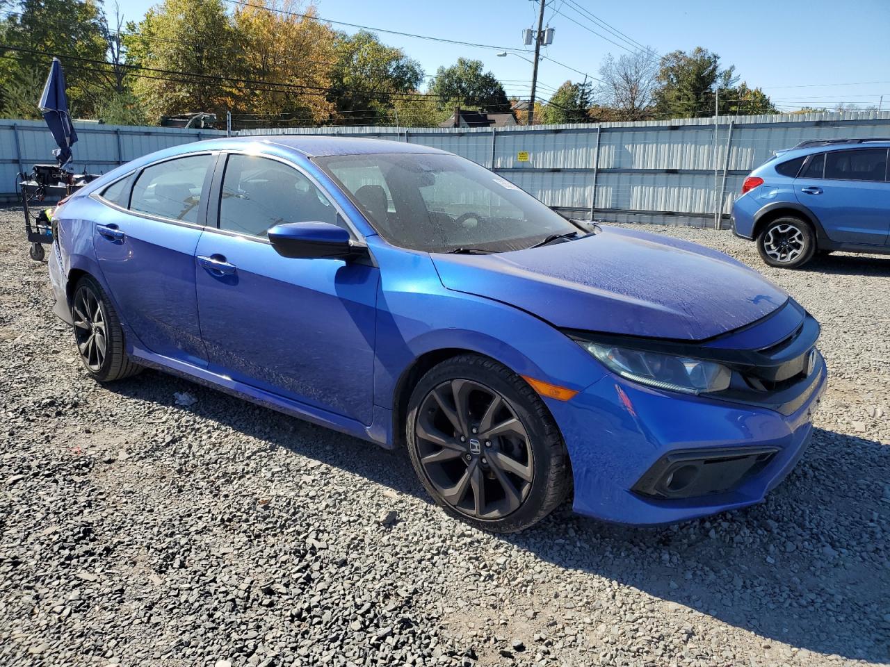 2020 Honda Civic VIN 2HGFC2F81LH569922 Copart auction photo, side / rear end damage thumbnail 4
