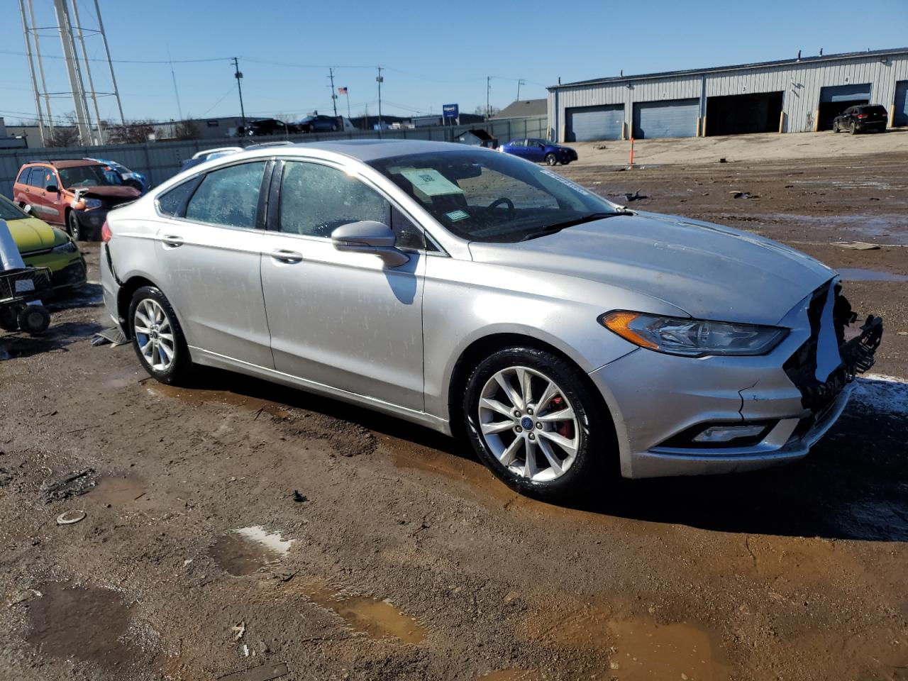 2017 Ford Fusion VIN 3FA6P0HD0HR111596 Copart auction photo, front end / all over damage thumbnail 4