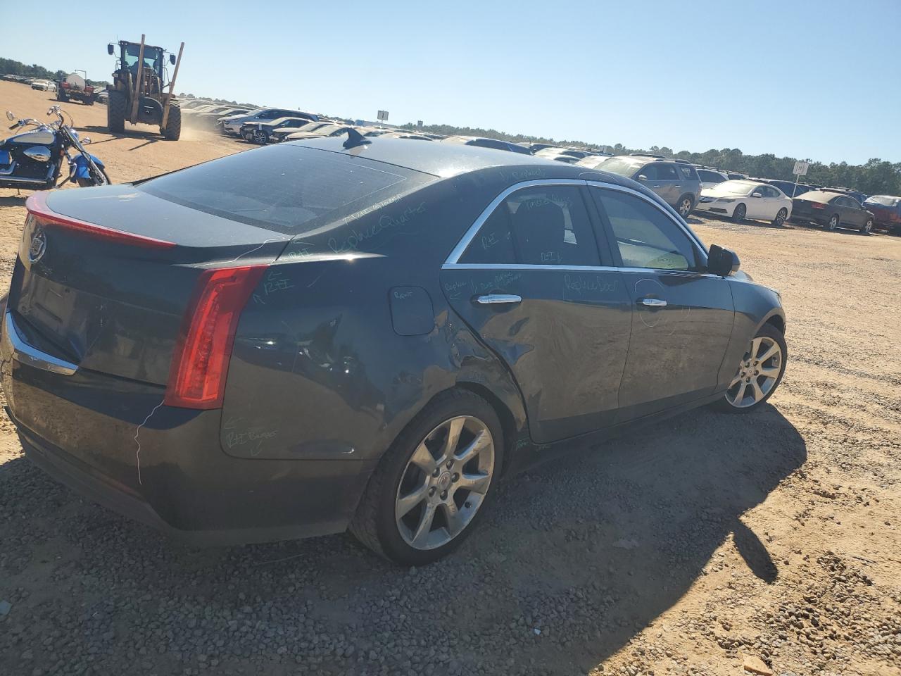 2014 Cadillac ATS VIN 1G6AB5RAXE0155026 Copart auction photo, side damage thumbnail 3