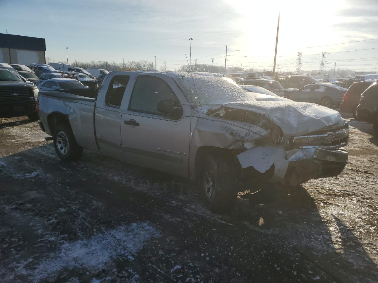 2007 Chevrolet Silverado VIN 2GCEC19C371731018 Copart auction photo, rollover damage thumbnail 4